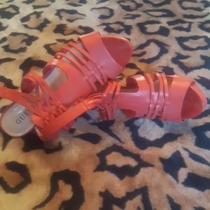 ORANGE GUESS HEELS sz 12